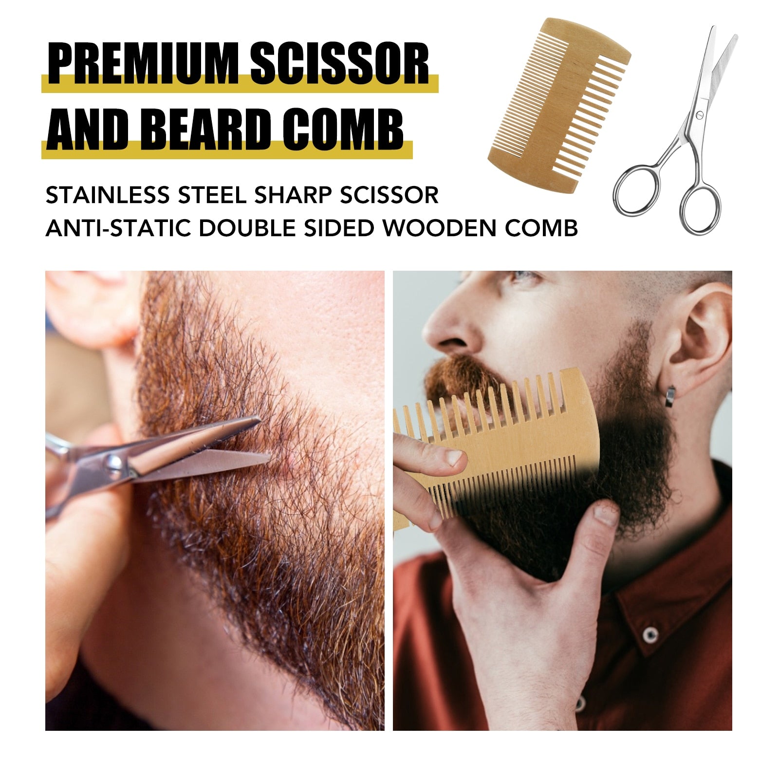 SKINER 5pcs The Men Beard Oil Growth Kit - HAB - Hair And Beauty