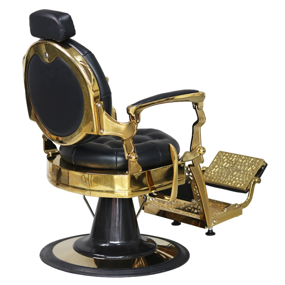 beauty salon furniture man hydraulic reclining american custom vintage gold black barber chair for sale cheap - HAB - Hair And Beauty