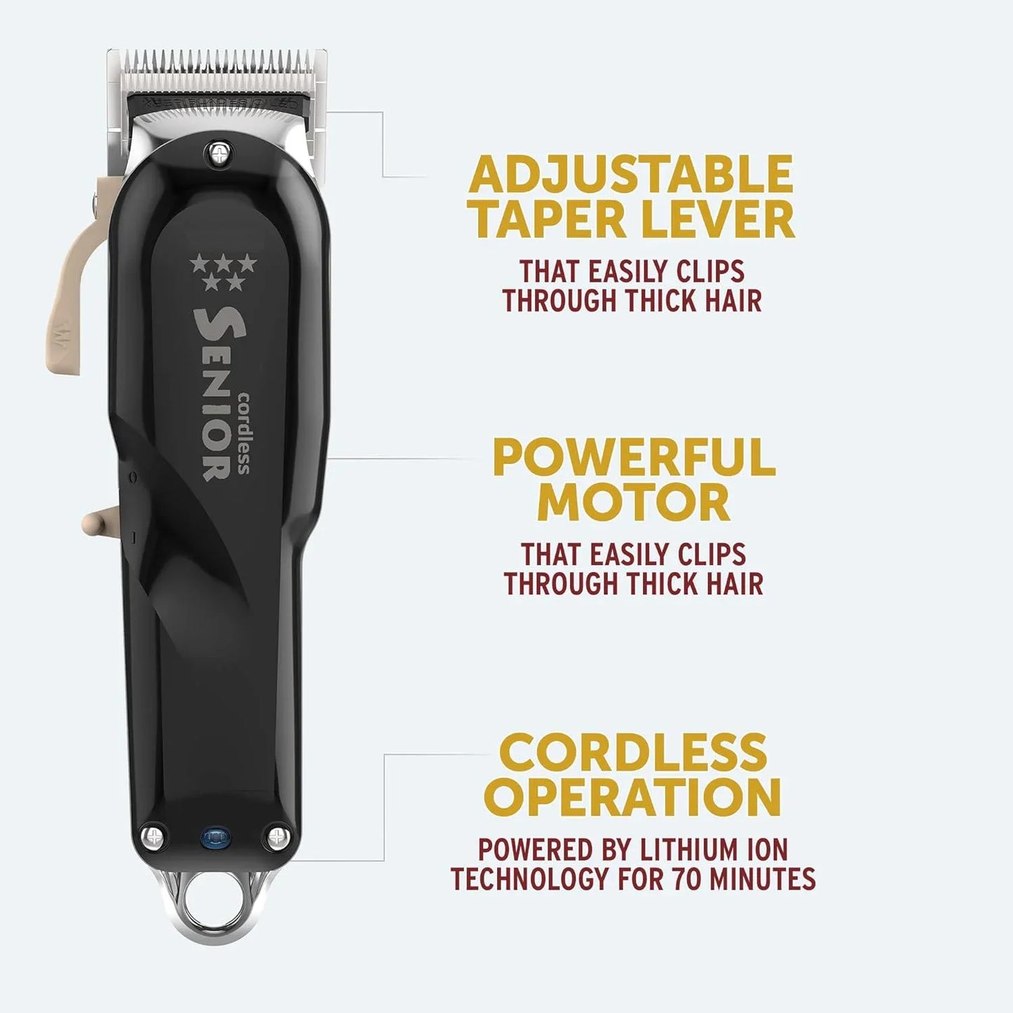 100% Original Professional 5-Star Metal Series Cordless Senior Clipper For Stylists and Barbers Official Wahl 8504 - HAB - Hair And Beauty