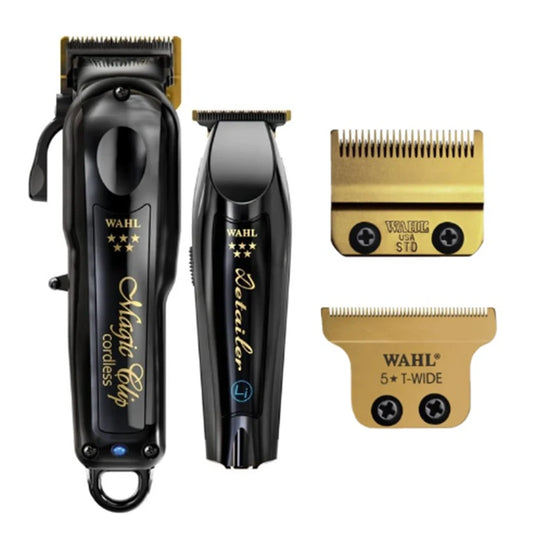Professional 5-Star Series Cordless Barber Combo Includes Black Magic Clip & Detailer Li, With FREE Canvas Bag - HAB - Hair And Beauty