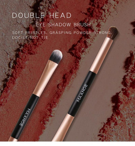 1 PC Double Hesd Eye Shadow Spread Brush Gold And - HAB 