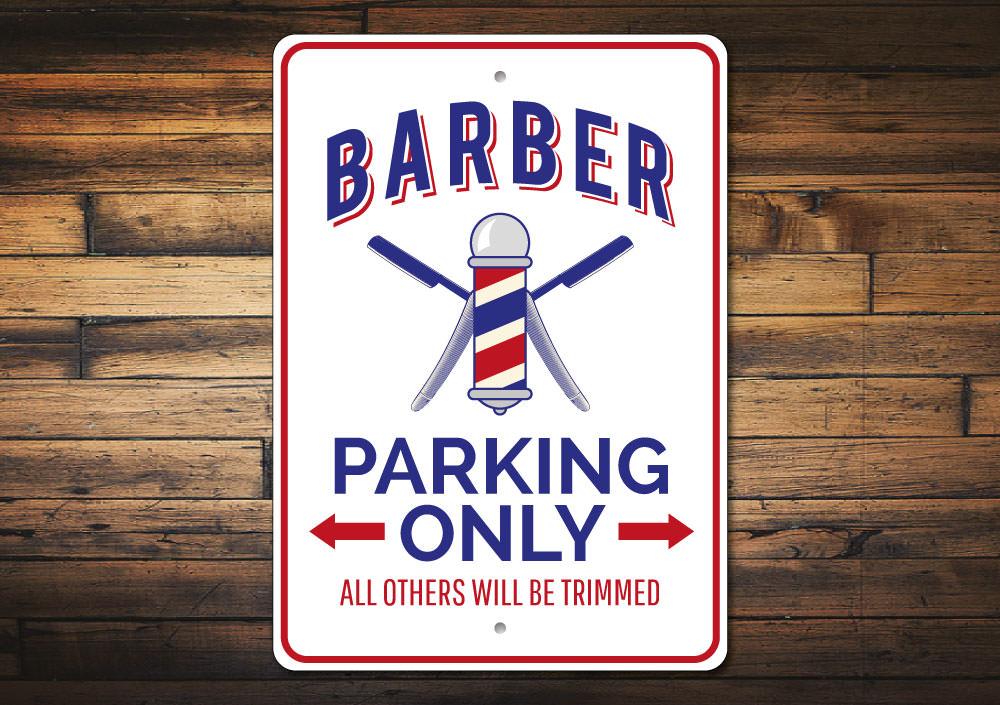 Barber Shop Parking Sign - HAB 