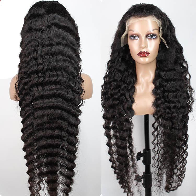 13x6 Loose deep wave Lace Frontal Human Hair Wigs - HAB 