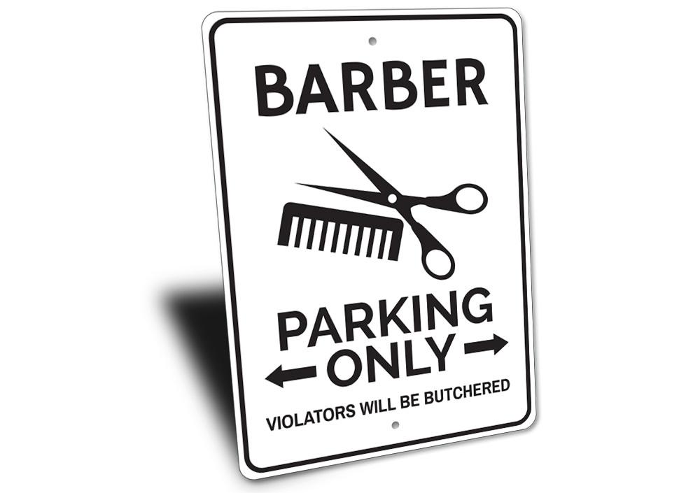 Barber Parking Sign - HAB 