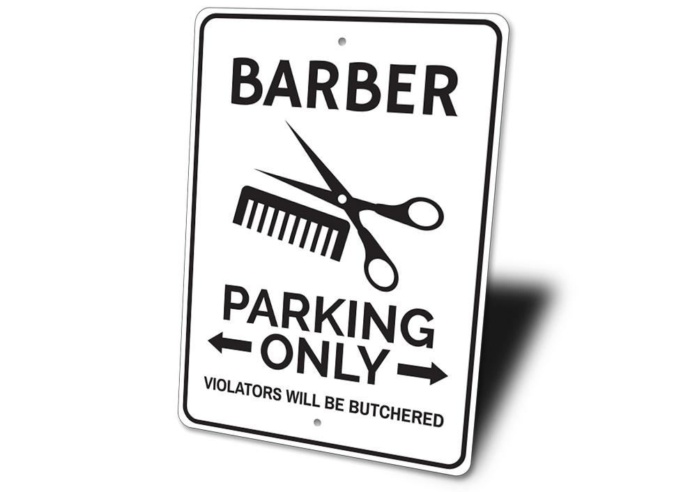 Barber Parking Sign - HAB 