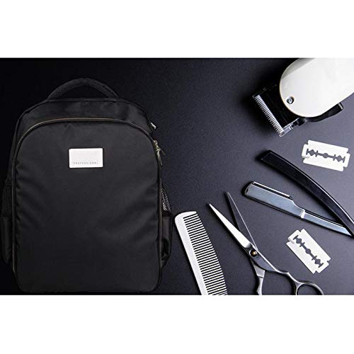 dailymall Portable Barber Travel Backpack Hairdressing Tools Waterproof Bag Organizer - Black, 48 x 35 x 20cm - HAB 