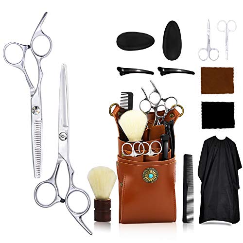 Hair Cutting Scissors Set Hairdressing Tool with Exquisite Haircut Package for Barber Salon Home 13 Pack - HAB 