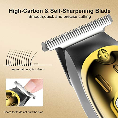 SURKER Hair Clipper Mens Hair Cutting Beard Trimmer Kit USB Rechargeable T-Blade Cordless Barbers Machine Precision Trimmer LED Display - HAB 