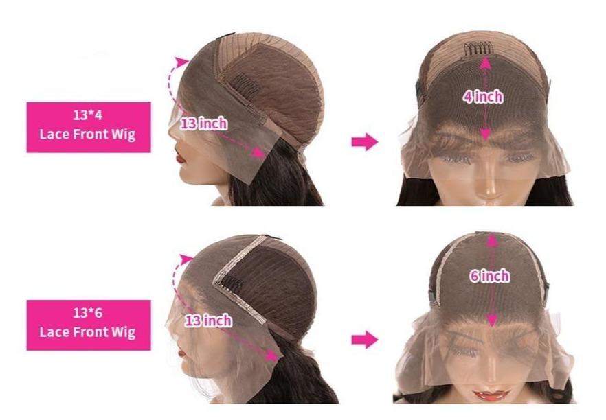 13x4 Loose wave Lace Front Human Hair Wigs - HAB 