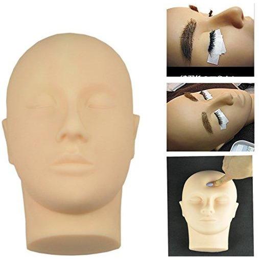 Rubber Practice Mannequin Manikin Head Eyelashes Makeup Massage - HAB 