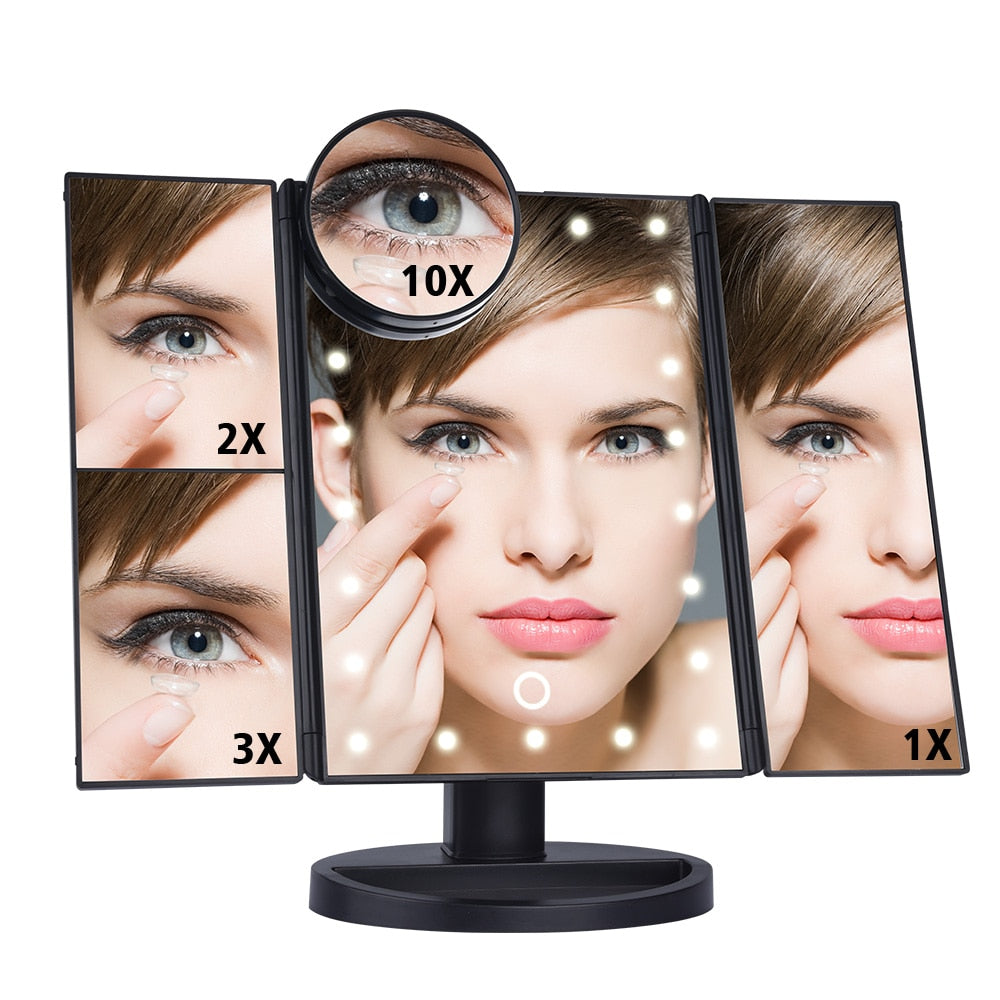 LED Touch Screen 22 Light Makeup Mirror Table - HAB 