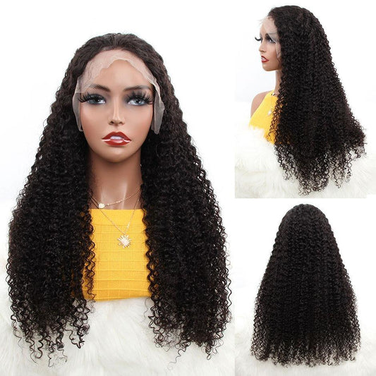 13x6 Kinky Curly Lace Frontal Human Hair Wigs - HAB 