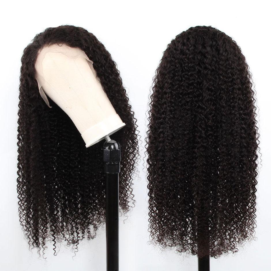 13x6 Kinky Curly Lace Frontal Human Hair Wigs - HAB 