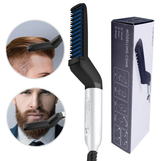 Multifunctional Hair Comb Brush Beard Straightener - HAB 