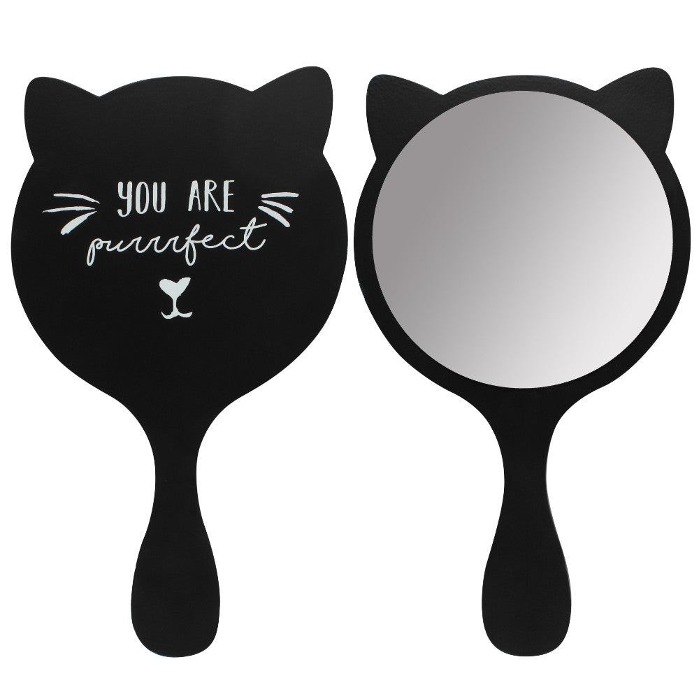 Black Cat Handheld Mirror - HAB 