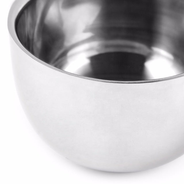 Shaving Soap Bowl Stainless Steel Double - HAB 