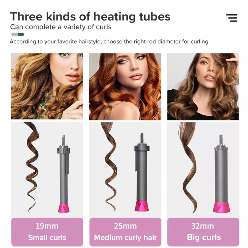 3 IN 1 Curling Iron Multifunctional Head Changer LCD Hair Curler - HAB - Hair And Beauty