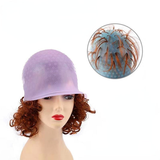 1 Set Silicone Hair Coloring Highlighting Dye Cap With Hooks Frosting Tipping - HAB - Hair And Beauty
