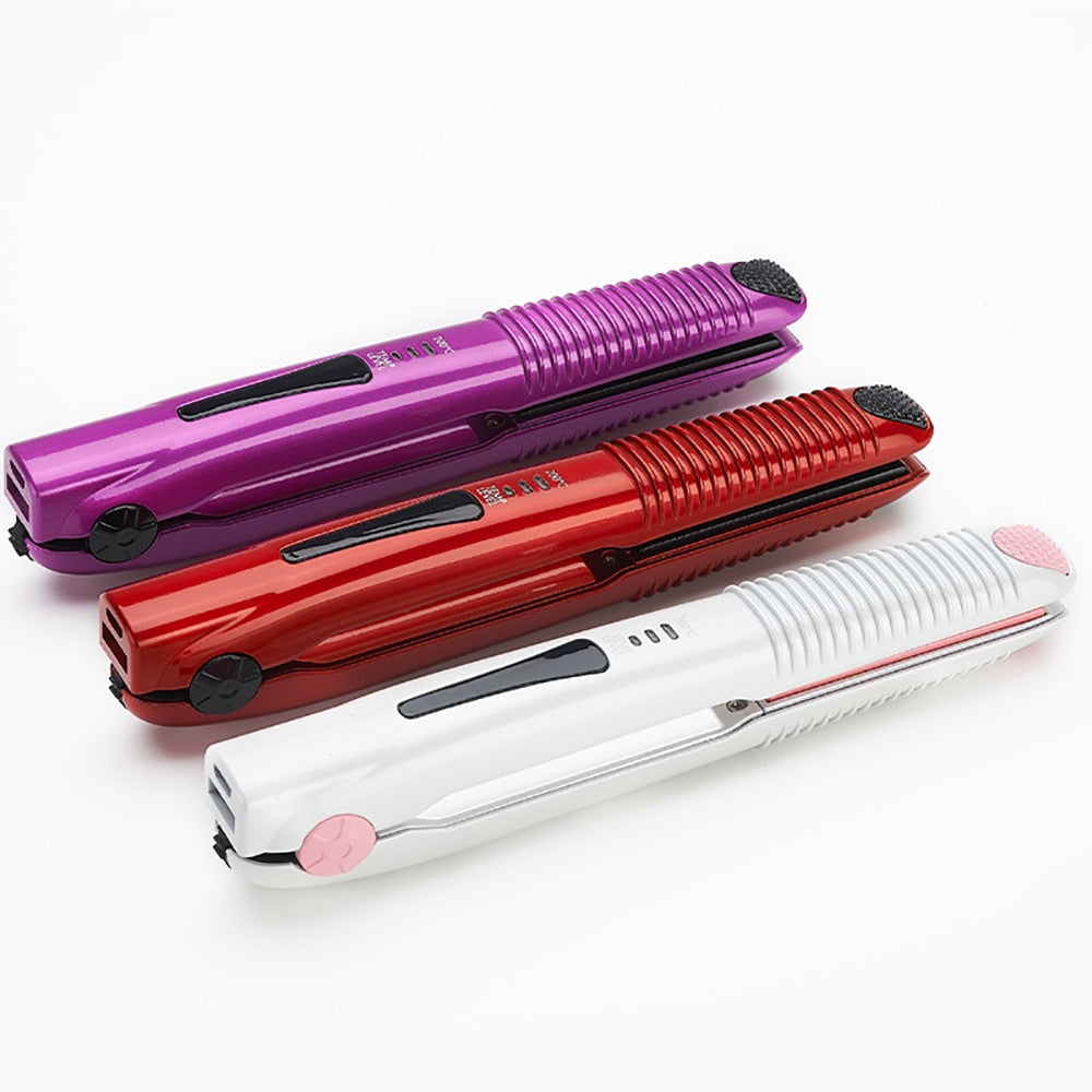 Portable Hair Straightener USB Recharging Professional Mini Cordless Flat Irons - HAB - Hair And Beauty
