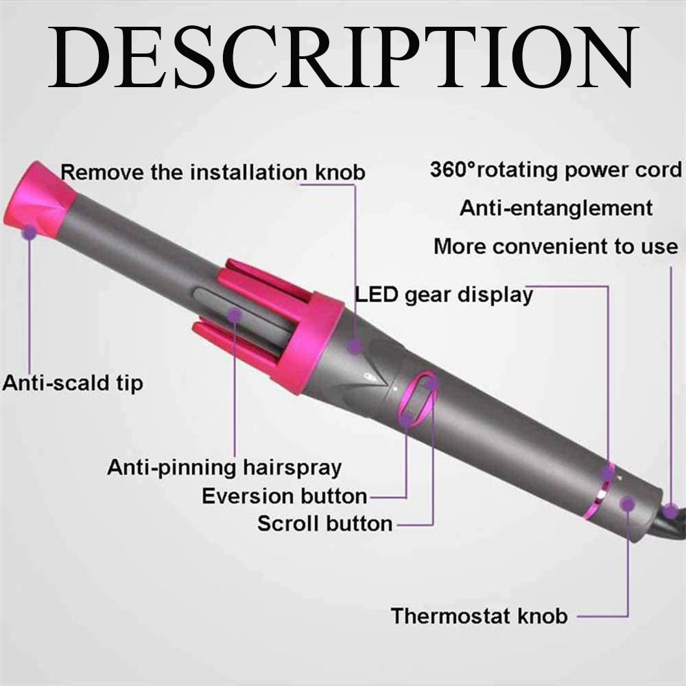 3 IN 1 Curling Iron Multifunctional Head Changer LCD Hair Curler - HAB - Hair And Beauty