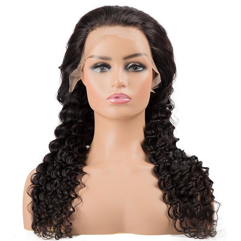 13x4 Loose Deep Wave Lace Front Human Hair Wigs - HAB 