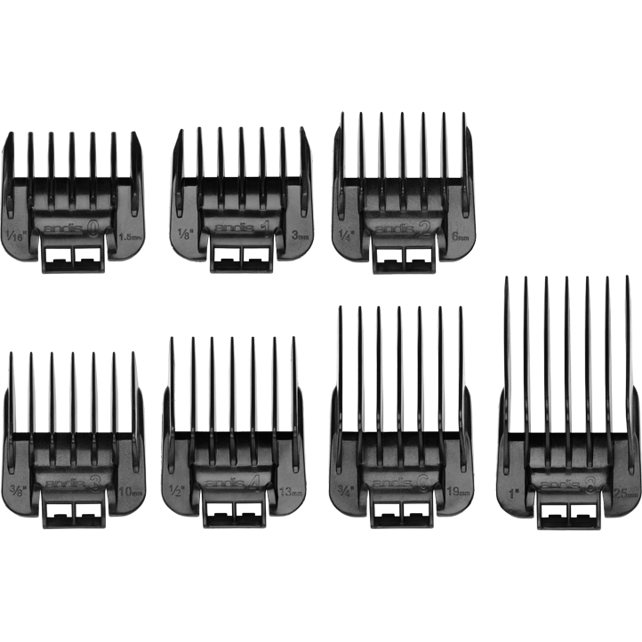 Andis® 7 Clipper Attachments Combs - HAB 