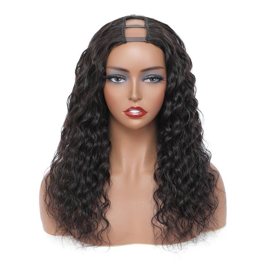 Water Wave U part Human Hair Wigs - HAB 