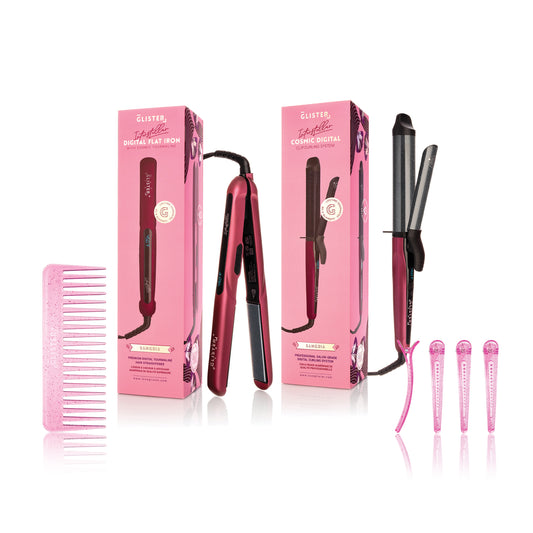 7- Piece Complete Styling Set -Pink - HAB 
