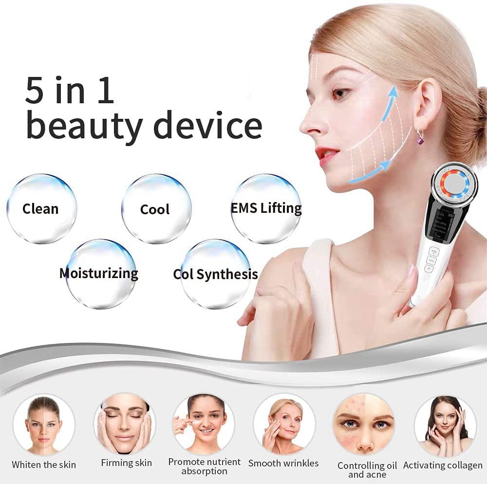 Facial Massager Ultrasonic Vibration Wrinkle Remover Anti-Ageing - HAB 