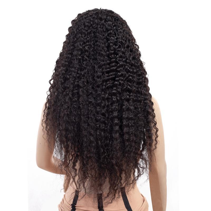 13x6 Jerry Curl Lace Frontal Human Hair Wigs - HAB 