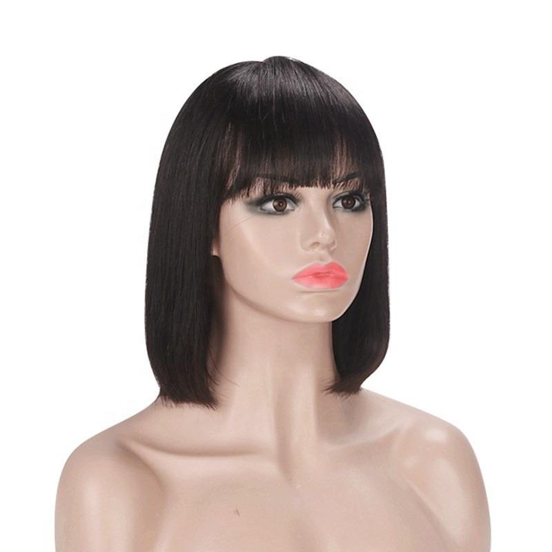 Short Bob Straight Hair Wigs with Bang - HAB 