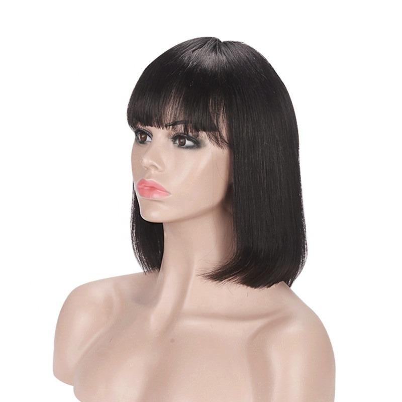 Short Bob Straight Hair Wigs with Bang - HAB 