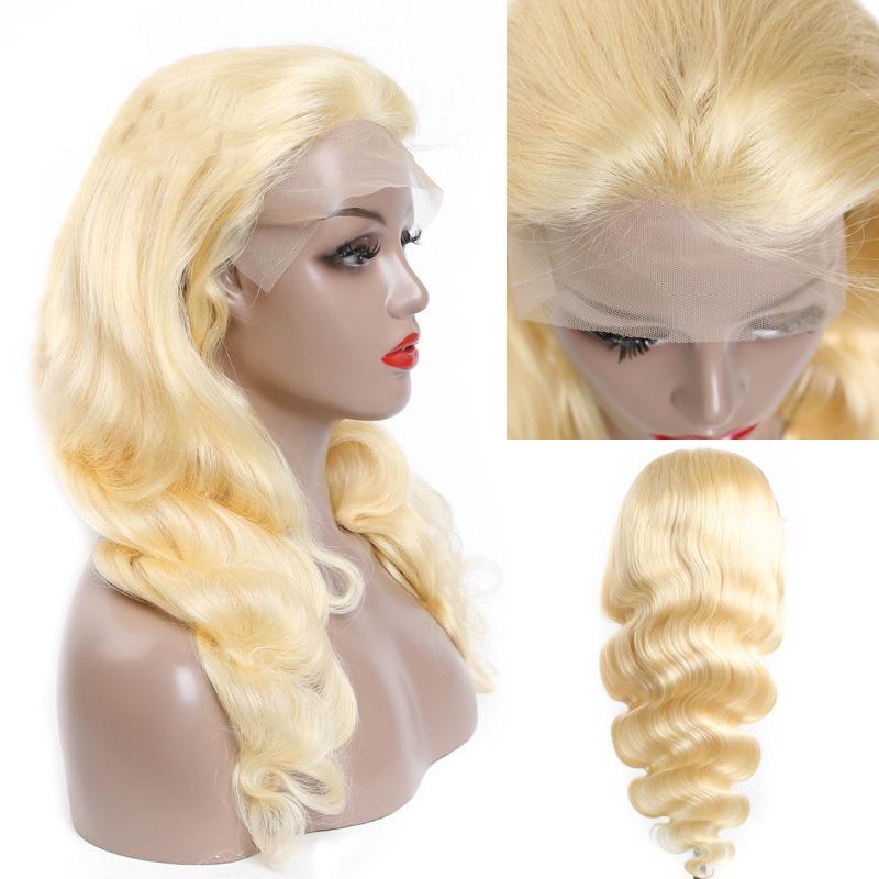 200% Density Body Wave 613 Blonde 13x4 Lace 13x6 Frontal Wigs - HAB 