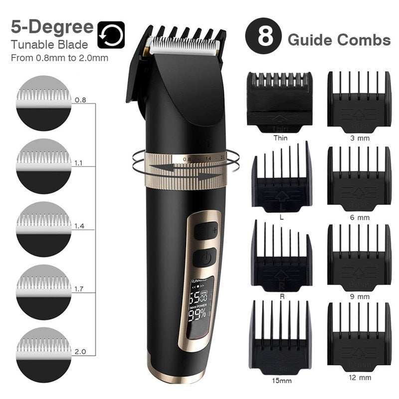 Electric Hair Trimmer Rechargeable Low Noise cordless Hair Clipper Beards Shaver Hair Cutting For Men Baby Barber Hair Shaving - HAB 