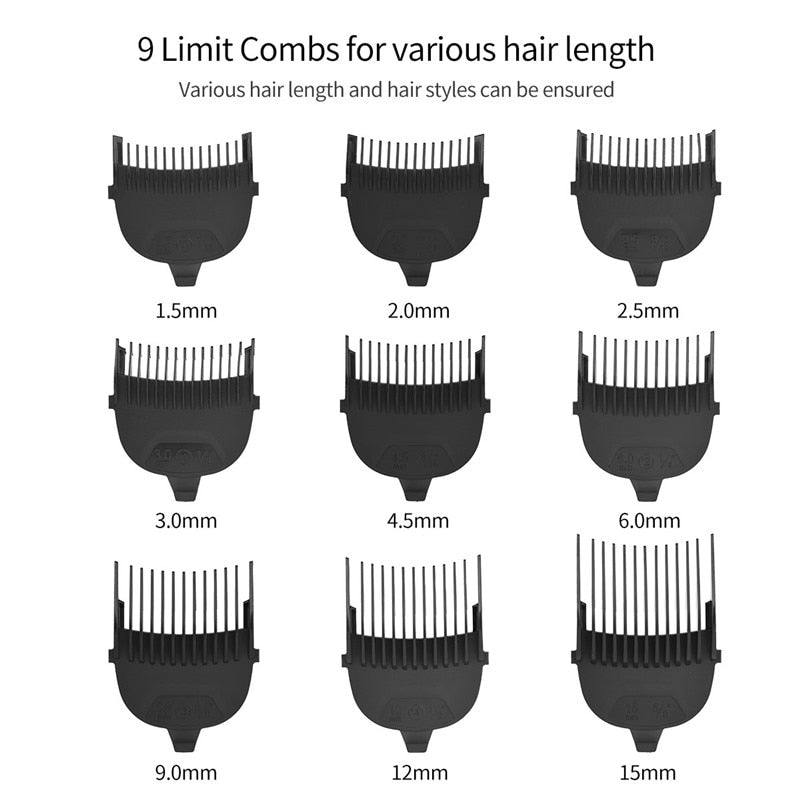 Mini Hair Clipper Rechargeable Haircut Men's Professional Electric Hair Trimmer Beard Trimmer Hair Cutting  9Pcs Limit Comb - HAB 