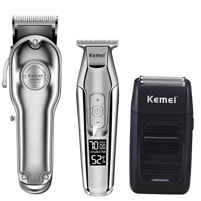 Kemei hair clipper electric hair trimmer barber hair cutter mower hair cutting machine kit combo KM-1987 KM-1986 KM-5027 KM-1102 - HAB 