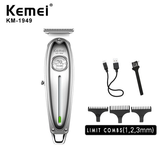 Kemei Professional Electric Hair Clipper Rechargeable Cordless Hair Trimmer Beard Shaver - HAB 