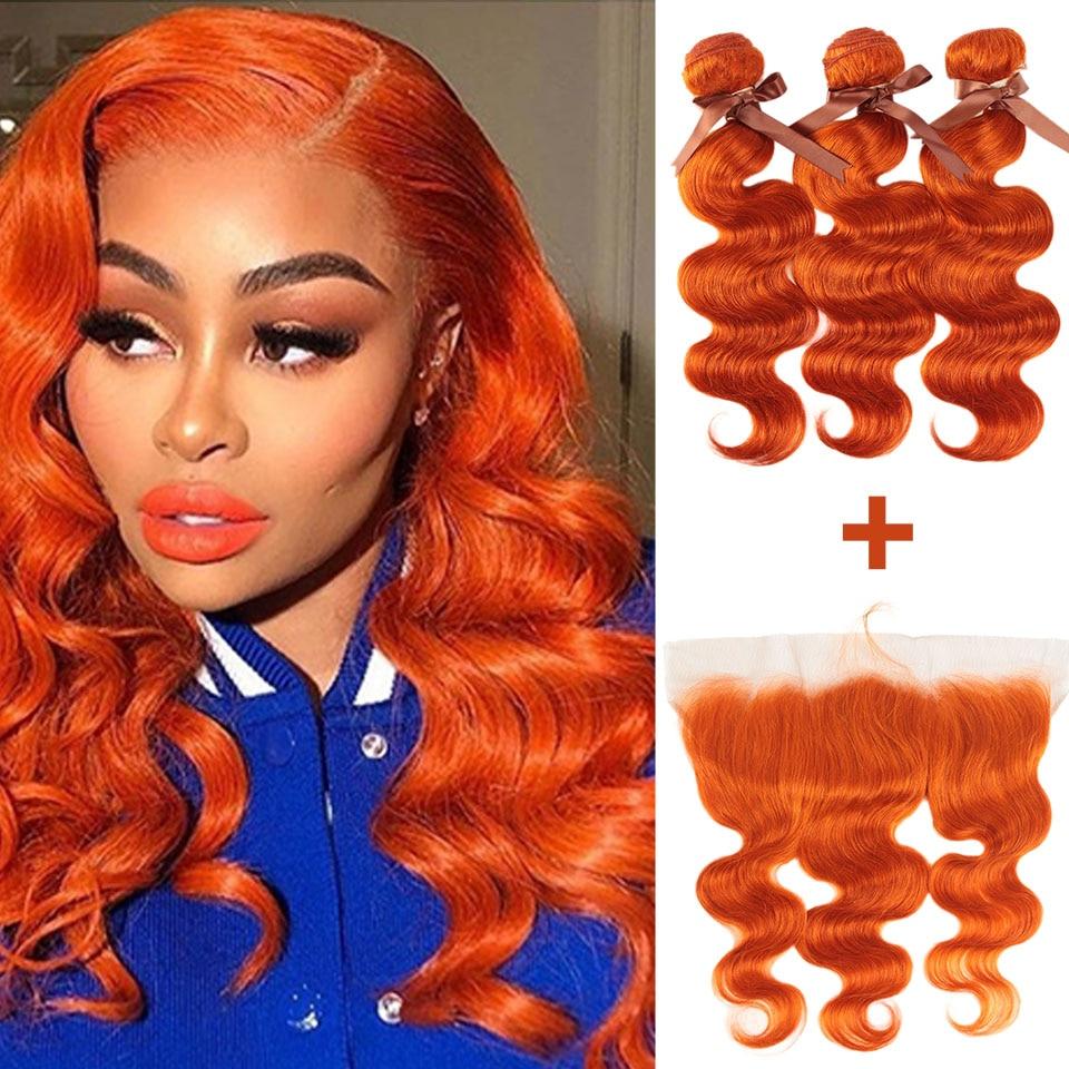 Beumax Body Wave Bundles With Closure Blonde Bundles With Frontal Remy - HAB 