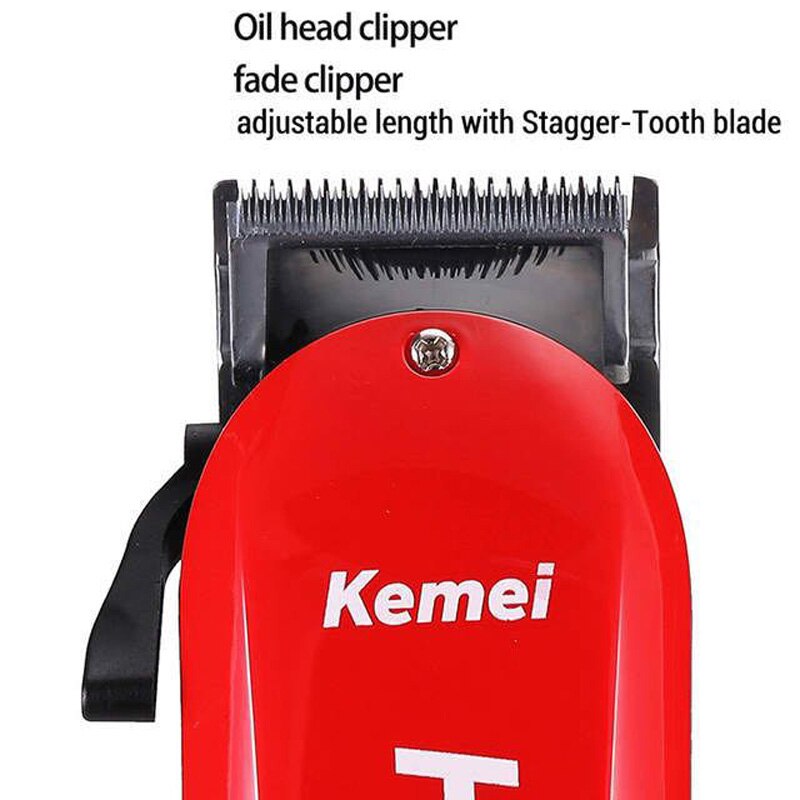Kemei 7 Hours Large Capacity Battery Professional Wahl Hair Clipper Barber Shop Salon Coiffure Electric Cutter Shaving Machine - HAB 