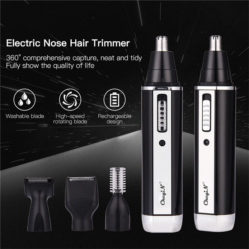 4 in 1 Professional Electric Rechargeable Nose and Ear Hair Trimmer Shaver Temple Cut For Men Personal Care Tools S36 - HAB 