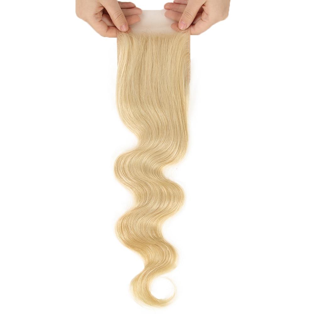 Beumax Blonde Body Wave Bundles With Closure Orange Brazilian Hair - HAB 