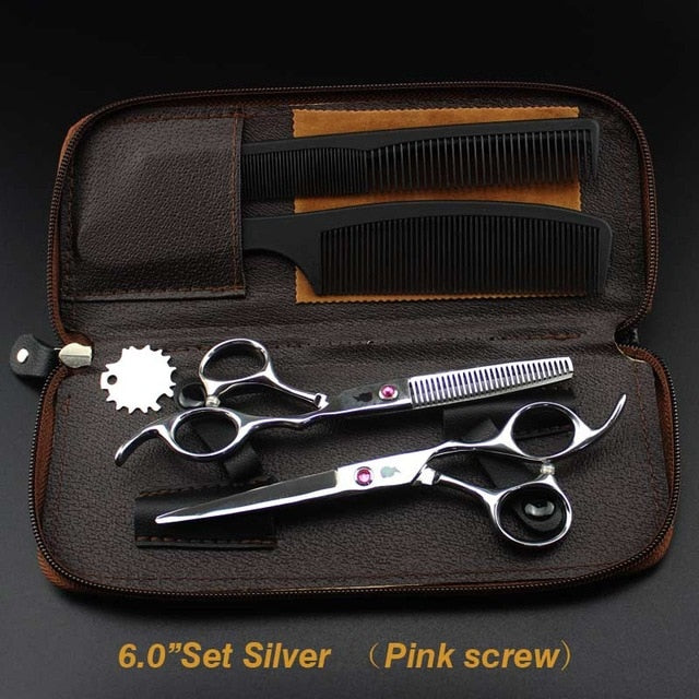 New  Profissional Hairdressing Scissors Hair Cutting Scissors Set Barber Shears  High Quality Salon 6.0inch Multi-color optiona - HAB 