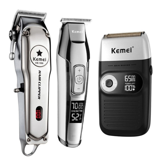 Kemei Electric Shaver for Men Twin Blade Reciprocating Cordless Razor Hair Beard USB Rechargeable Shaving Machine Barber Trimmer - HAB 