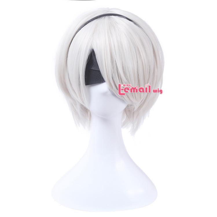 Nier Automatas 2B 9S Cosplay Wigs White Short Men Cosplay Wigs - HAB 