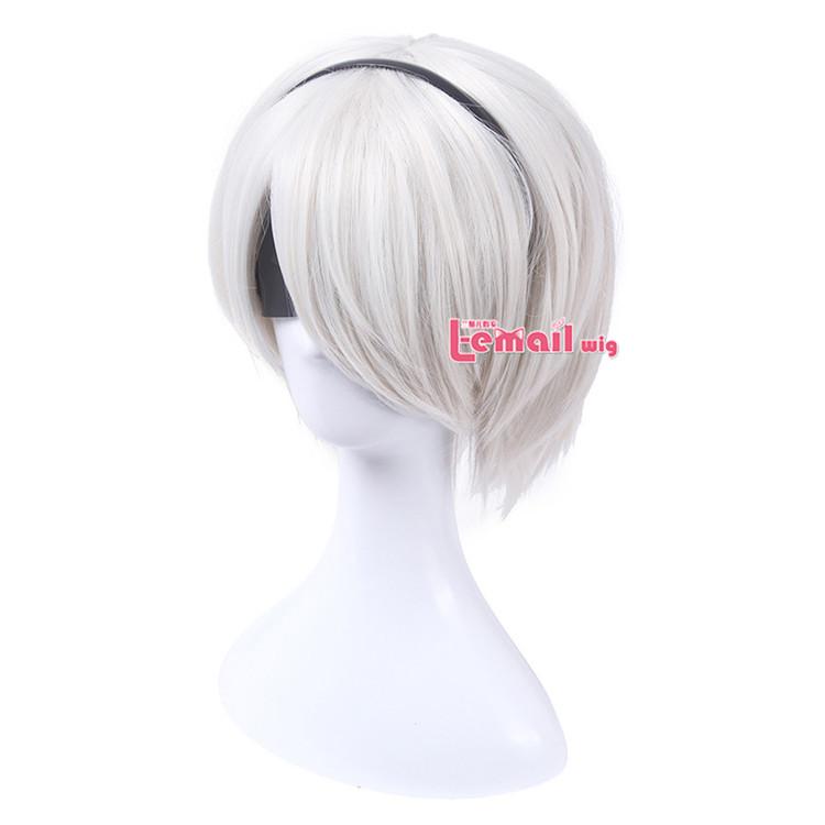 Nier Automatas 2B 9S Cosplay Wigs White Short Men Cosplay Wigs - HAB 