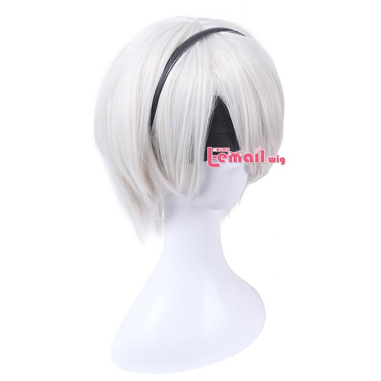 Nier Automatas 2B 9S Cosplay Wigs White Short Men Cosplay Wigs - HAB 