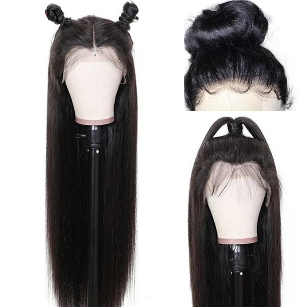 Long Straight Lace Front Human Hair Wigs 28 30 32 34 36 38 40 Inches - HAB 