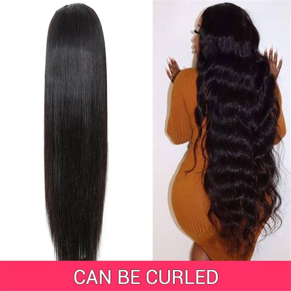 Long Straight Lace Front Human Hair Wigs 28 30 32 34 36 38 40 Inches - HAB 
