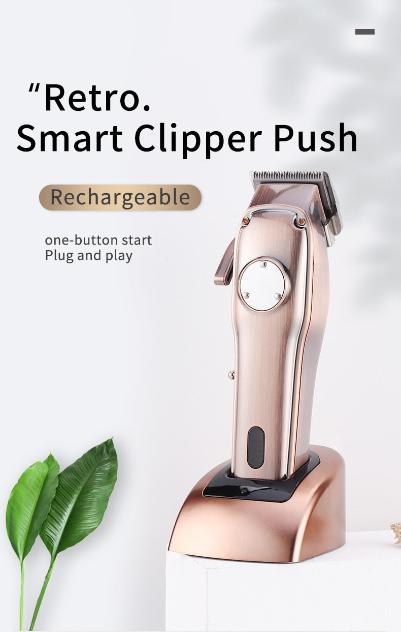 PULIS Electric Hair Trimmer Professional Barber Shop Rechargeable Hair Clipper Beard Trimmer Haircut Shaving Machine - HAB 