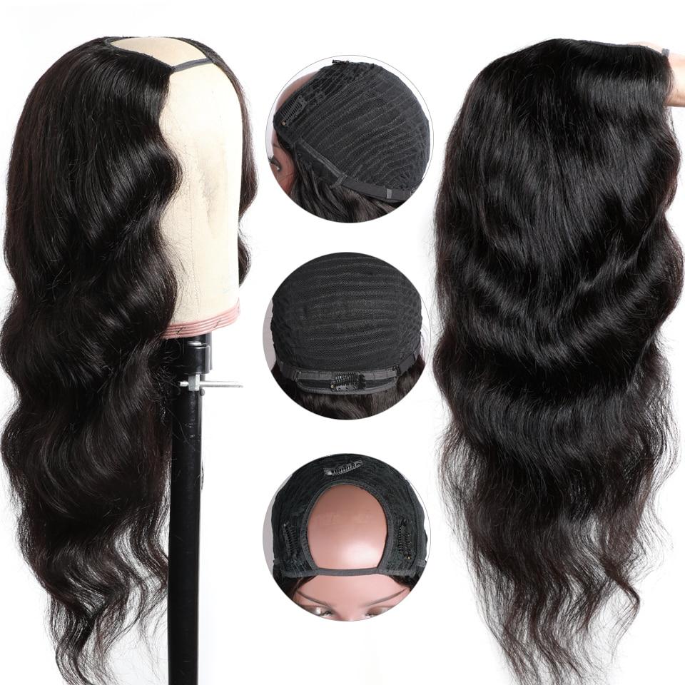U Part Wig Body Wave Human Hair Wigs for Women Brazilian Remy Hair - HAB 